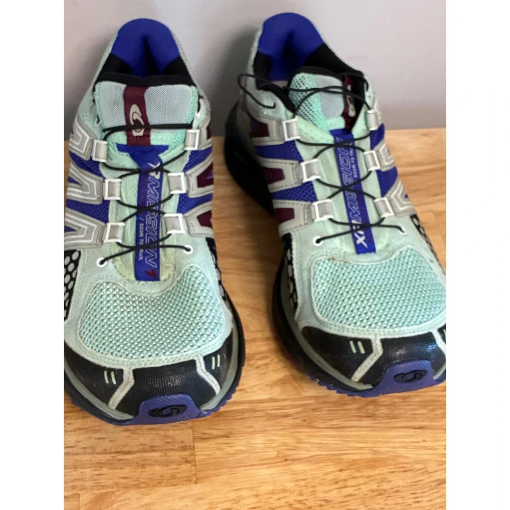 Salomon XR Mission Women Trail Running Shoes Aqua Purple 355485 Size 10.5